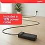 Staples TECH 8-Outlet Surge Protector, 12', 4500 Joules, Black (ST62782)~#|#~39BAD8FF-704A-4EFC-AD626CE5EE5FB2A6_sc7