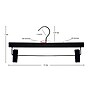 Nahanco 14" Wood Skirt/Slack Hanger With Clips, Natural, 100/Pack (21014RC)~#|#~39BAE918-1675-42DB-A90C296AE67CAD10_sc7