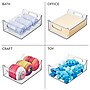 iDESIGN Small Stackable Plastic Storage Bin, Clear (27986M2)~#|#~39E83EDF-02D2-4444-9B1A430B70F4EDC6_sc7