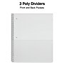 Staples Premium Poly 3-Subject Notebook, 8.5" x 11", College Ruled, 150 Sheets, Black (ST58313)~#|#~39FD4A7A-A019-4D88-AE5DC8F5CB016F93_sc7