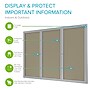 Ghent 3' H x 6' W Enclosed Vinyl Bulletin Board with Satin Frame, 3 Door (PA33672VX-181)~#|#~3A40D72E-33E6-417F-99FAD5D79C012724_sc7