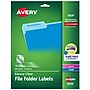 Avery Sure Feed Laser/Inkjet File Folder Labels, 2/3" x 3-7/16", Glossy Clear, 450 Labels/Pack (5029)~#|#~3A47E089-BD23-4B2D-8FB1564877EA136C_sc7