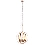 Lalia Home 3-Light 18" Adjustable Globe Hanging Metal and Clear Glass Ceiling LED Pendant, Rose Gold (LHP-3010-RG)~#|#~3A4E1892-2E6B-443B-89A8CE59C7803E02_sc7