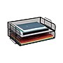 Mind Reader 2-Tier Stackable Paper Desk Tray, Metal, Black, 2/Pack (DSTACK2-BLK)~#|#~3A6536A6-3F1C-45D6-B82E1CC7C52DF193_sc7