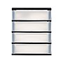 Iris 4-Drawer Desktop Unit, Black/Translucent White (587023)~#|#~3A70D9F0-63B8-4518-880F38A8FD064BF4_sc7
