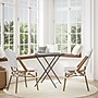 Flash Furniture Lourdes Contemporary Aluminum and PE Rattan Bistro Stack Chairs, White/Gray/Natural, Set of 2 (2SDA6421FWHGYNT)~#|#~3B323D6D-C0A2-429B-81FAE9DC8684B617_sc7