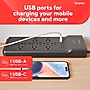 Staples TECH 12-Outlet 2-USB Port Surge Protector, 8', 3900 Joules, Black (ST62774)~#|#~3B4C350D-4247-4022-8710DF90AF2B7E57_sc7