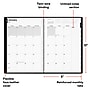 2027 Staples 8" x 12" Monthly Planner, Faux Leather Cover, Black (ST63596-27)~#|#~3B4E6DAF-CAFF-4264-85767FD377316140_sc7