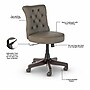 Bush Furniture Key West 54"W Computer Desk with Storage and Mid-Back Tufted Office Chair, Shiplap Gray/Pure White (KWS020G2W)~#|#~3B59D96C-8303-41B7-876CCE76142C68B5_sc7