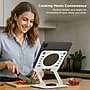 Uncaged Ergonomics 10.2" x 10" Metal Swivel Laptop Stand 2.0, White (SLS-White)~#|#~3B65E179-4B28-47DF-8688DD099C8B679F_sc7