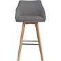 Lorell Mid-Century Modern Fabric Full Back Bar Stool, Gray, 2/Carton (LLR68561)~#|#~3B94593E-42AD-49DE-886248EA66706DA5_sc7