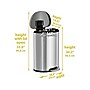 HLS Commercial Stainless Steel Trash Can with Hinged Lid, 13.2-Gallon, Silver (HLSS13DFR)~#|#~3BAFBA1A-F52E-4FFC-AF25735D49015377_sc7