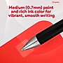 Staples Retractable Gel Pens, Medium Point 0.7mm, Black Ink, 12 Pack - Sonix Crisp-Line Gel Pens with Pocket Clip~#|#~3BDC5BEB-71F9-4479-A9131D6665E0F651_sc7