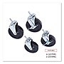 Alera® Optional Casters for Wire Shelving, 200 lbs/Caster, Gray/Black, 4/Set~#|#~3BE1B8CC-1C04-4C14-AED7BFB0DAE9C7F8_sc7