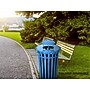 Alpine Industries Metal Commercial Outdoor Rain Bonnet Lid for 38-Gallon Recycling Receptacle, Blue (479-38-A-BLU)~#|#~3BEAFA63-D022-48A4-AFA546F40E56D566_sc7