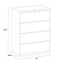 Staples Heavy Duty 4 Drawer Lateral File Cabinet, Letter/Legal Size, 52.36"H x 42"W x 18.62"D, Black (59621/17460)~#|#~3C003513-ECCF-4DAE-B9FC3ADF20A31CCD_sc7
