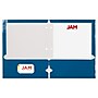 JAM Paper Glossy 3-Hole Punched 2 Pocket Cardstock Presentation Folder, Blue, 100/Carton (385GHPBUB)~#|#~3C24BBE4-0B3A-475D-AEF4D9C2069CBB7B_sc7