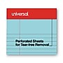 Universal Fashion Color Perforated Top Blue Writing Pad, 5" x 8", Wide Ruled, 50 Sheets/Pd, 12/Pk~#|#~3C3CD6F6-2B93-4531-AA547A1EA3556020_sc7