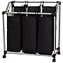 Household Essentials 3-Section Laundry Sorter with Wheels, Metal, Silver (HH9117)~#|#~3C5AB3B0-F871-42C9-8DB96EF1CD87594E_sc7