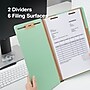 Staples® 60% Recycled Pressboard Classification Folder, 2-Dividers, 2 1/2" Expansion, Legal Size, Green, 20/Box~#|#~3C5F1E0B-8A9B-48F6-A3EAE502C62790D0_sc7