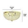 Lalia Home Crystal Glam 2 Light Ceiling LED Flush Mount, Gold, 2/Set (LHM-2000-GL-2PK)~#|#~3CA3EC0D-0186-4097-8B91A11BC8BADB47_sc7