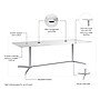 Bush Business Furniture 96W x 42D Boat Shaped Conference Table with Metal Base, White (99TBM96WHSVK)~#|#~3CBCE76F-8B99-4DE9-AD49342EE32727BF_sc7