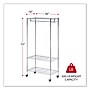 Alera® Wire Shelving Garment Rack, 30 Garments, 36w x 18d x 75h, Silver~#|#~3CF5D677-340E-4643-BD974491D244BE04_sc7