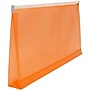 JAM Paper Premium Plastic Expanding Wallet with Zipper Closure, 5" x 10", Orange, 3/Pack (921Z1ORX3)~#|#~3CF863EE-E7F1-4AE6-8496167321765F5B_sc7