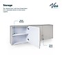 Vivacomfort 24'' H x 72" W Wood Wall Mounted Cabinet, 3-Doors, Gray (902WALL72GRY-MK)~#|#~3D0986F0-75D5-4424-BD217BE766F43DAD_sc7