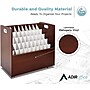 AdirOffice 50-Slot Mobile Roll File, 28.5"H x 30"W x 15.75"D, Mahogany (626-MA-2PK)~#|#~3D1D0A06-8E92-4DCB-B221B0C5674AC633_sc7