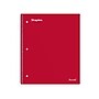 Staples Premium Poly 3-Subject Notebook, 8.5" x 11", College Ruled, 150 Sheets, Red (ST58315)~#|#~3D1F4890-9203-44E4-94F5438B5ADD6CBE_sc7