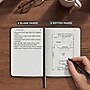 Staples Pro120 Elite™ Hardcover Journal, 5.5" x 8", Narrow Ruled, Black, 195 Pages (ST63365)~#|#~3D230EE0-308C-4559-867DF42535B91532_sc7