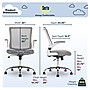 Serta Works Creativity Mesh Back Polyester Computer and Desk Chair, Gray (CHR10023B)~#|#~3D2CFF99-26D9-430C-ADEAD186F5ECFA67_sc7