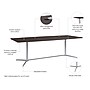 Bush Business Furniture 96W x 42D Boat Shaped Conference Table with Metal Base, Storm Gray (99TBM96SGSVK)~#|#~3D728005-28A0-4078-8AA6D056E34C3B6C_sc7