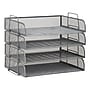 Mind Reader Metal Side Loading Stackable Letter Tray, Silver (DSTACK4-SIL)~#|#~3D771635-DF4B-46EA-8F216BD1DAF879DC_sc7