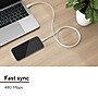 Staples TECH Lightning to USB-A Charging Cable, 6.5 ft, White, Fast Charge/Data Sync Cable, 2-Pack~#|#~3D8D1594-E5BA-4348-8028B13033B785F3_sc7