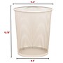 Staples Metal Mesh Trash Can, 4.4 Gallon, Warm White (ST63857)~#|#~3DA6B10E-9B30-4F76-8976169AE14B7EC9_sc7