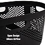 Mind Reader 10.57-Gallon Laundry Basket with Handles, Plastic, Black, 2/Set (2HHAMP40-BLK)~#|#~3DD2D9F8-BD11-4B81-BF2842E4E61D8063_sc7