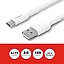 Staples TECH USB-C to USB-A Charging Cable, 3.3 ft., 480 Mbps, White (ST62337)~#|#~3DDF1C99-C528-4289-B4FCE07E9A00FB66_sc7