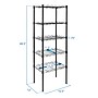 Mount-It! 5-Tier Metal Shelving Unit, Holds 88 lbs per shelf, Black (MI-7861)~#|#~3DEE9D4D-0521-4067-B0714F0B6683AE94_sc7