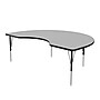 Correll Kidney Shaped Activity Table Set, 72" x 48", Height Adjustable, Gray Granite (AP1-A4872TFKID-15-09-09-6-18)~#|#~3DF91D6B-EE5F-4850-9F2C5A649E94444E_sc7