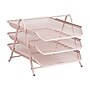 Mind Reader Metal Front Loading Letter Tray, Pink (3TPAPER-PNK)~#|#~3DFF714C-940D-44C8-BCECDF9FD8FC99BA_sc7