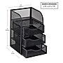 Mind Reader 4-Compartment Metal Desk Organizer, Black (MESHMINI-BLK)~#|#~3E4C58AB-D32F-4670-87662884CB8AF76E_sc7