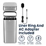 Nine Stars Nova² Stainless Steel UV Odor Neutralizing Sensor Trash Can, 13.2 Gallon, Silver (ONT-50-82SL)~#|#~3EB8DF6B-1D65-44B7-B43D9A8AA56F24C1_sc7