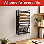 TRU RED Mesh Letter Wall File, 5‑Pocket Hanging File Organizer, Black – Vertical Wall‑Mounted Mail & Document Holder~#|#~3EEFCFBE-1049-481B-953A9A9EBD268DC3_sc7