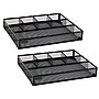 Mind Reader 6-Compartment Metal Drawer Organizer, Black, 2/Set (2DEER-BLK)~#|#~3EF1A063-4A96-4ED3-A6890A2EBFC5F257_sc7