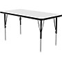 Correll Rectangular Activity Table, 48" x 24", Height-Adjustable, Frosty White/Black (A2448DE-REC-80)~#|#~3EFB546C-75FA-4378-A740855F14FDF73D_sc7