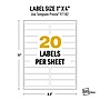 Avery UltraDuty Laser Rectangle Multipurpose Labels, 1" x 4", White, 2000 Labels/Box ( 97182)~#|#~3F04AAC4-88FA-49ED-956F8E1868D5879F_sc7