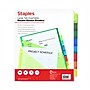 Staples Large Tab Plastic Two-Pocket Insertable Dividers, 8-Tabs, Multicolor (ST62971)~#|#~3F19AB4F-202C-474F-97F1D312F5189BA9_sc7
