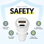 Overtime 38W Dual Port Car Charger and Two 6-Foot USB-C to USB-C Cables Bundle, White (OTC2PD6TCX2)~#|#~3F67DFFA-906D-4F6D-B1E2A2D7F88CB3F3_sc7
